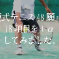 『硬式テニス48願』に18項目を+αしてみました。
